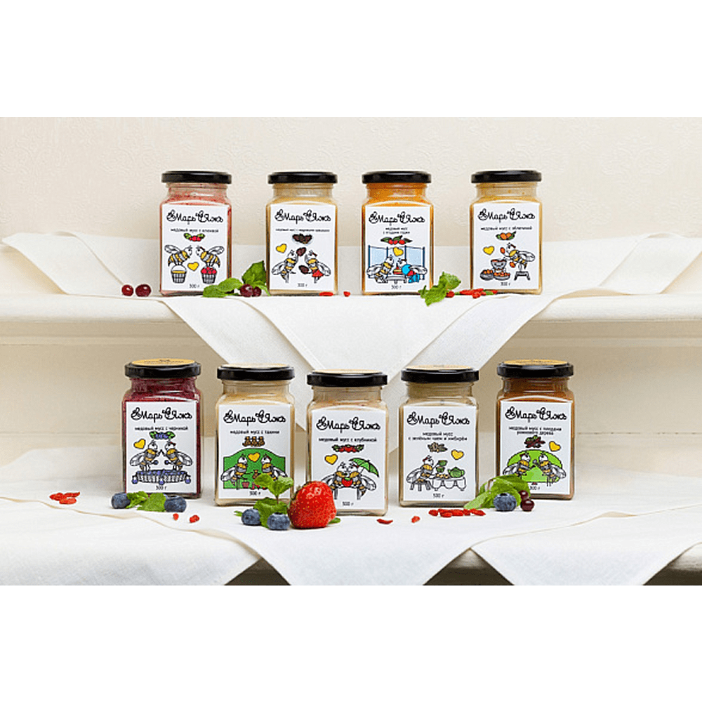 Медовый мусс "МарьЯжъ" с клубникой, 300 гр  - 4