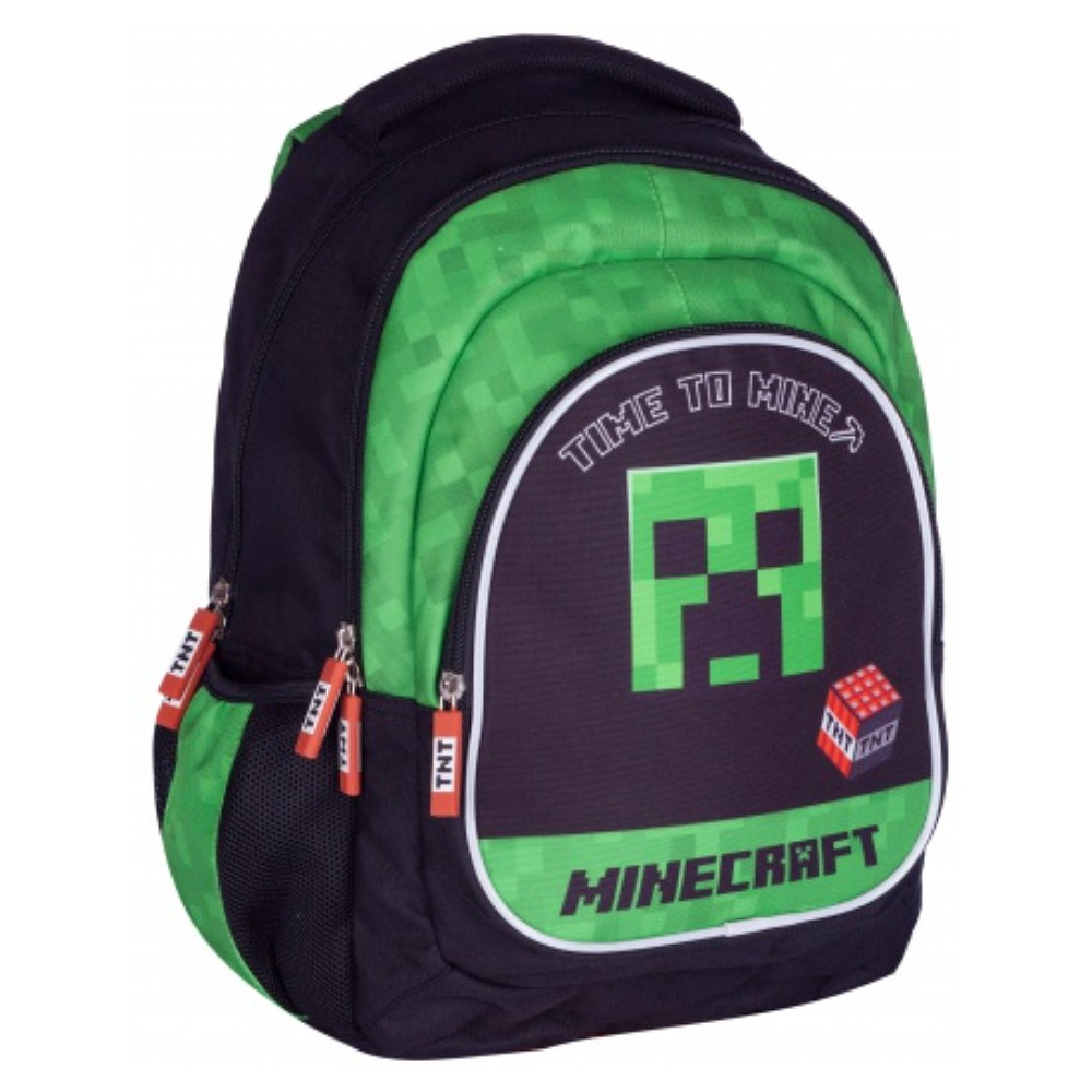 Рюкзак детский Astra "Minecraft time to mine", черный, зеленый - 2