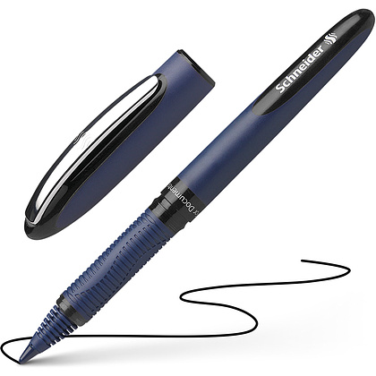 Ручка-роллер "Schneider One Business", 0.6 мм, синий, черный, стерж. черный - 2