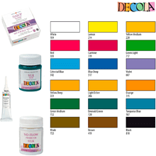 Краска акриловая по шелку перламутровая "Декола", 104 белая, 50 мл., банка