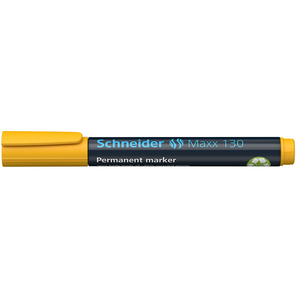 Маркер перманентный "Schneider Maxx 130", желтый - 3