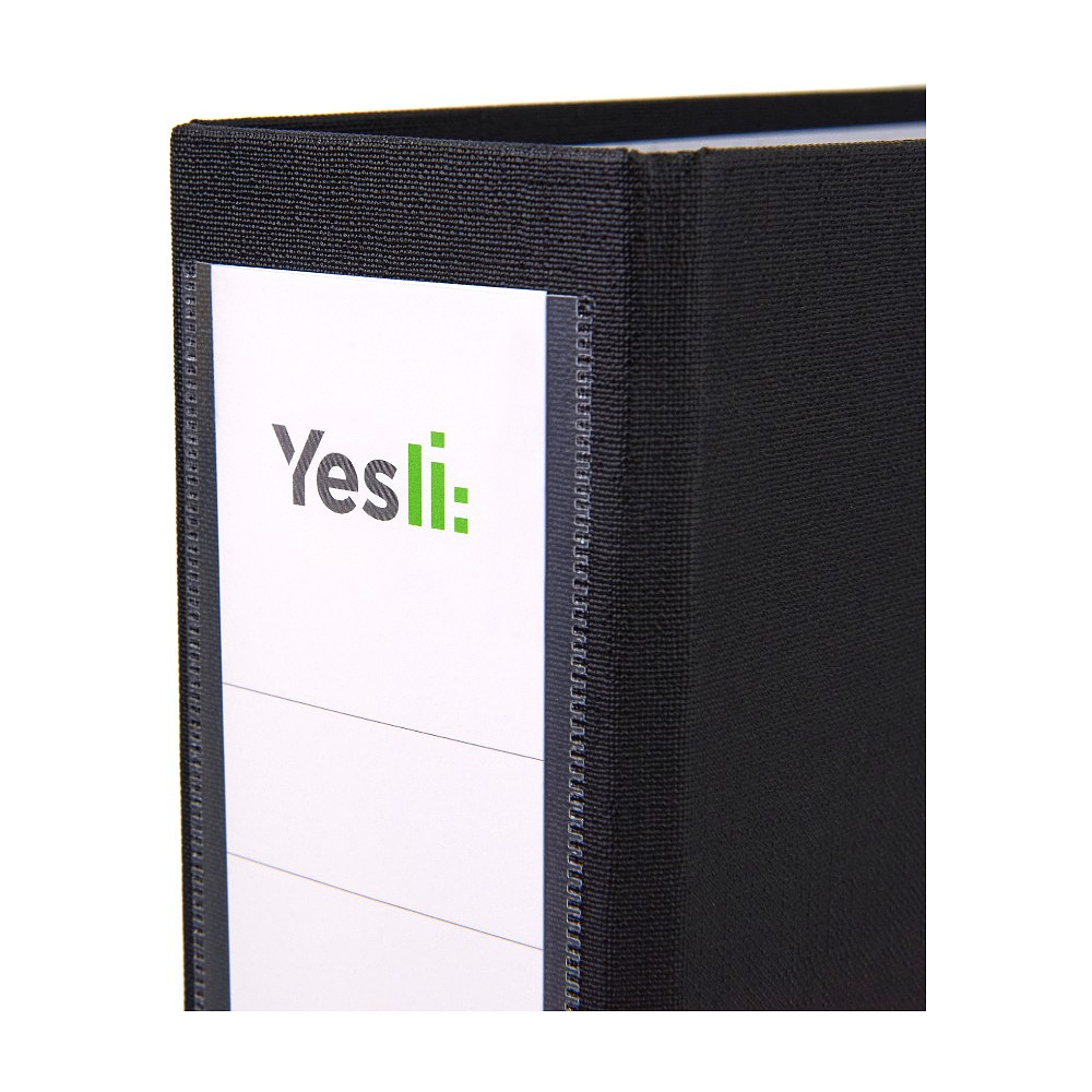 Папка-регистратор "Yesli:", А4, 75 мм, ПВХ Эко, черный - 2
