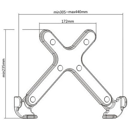Крепление для ноутбука NBH-5, черный - 6 Крепление для ноутбука NBH-5, черный - 6