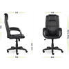 Кресло для руководителя "UTFC Премьер В", пластик, экокожа S-0401, черный  - 5