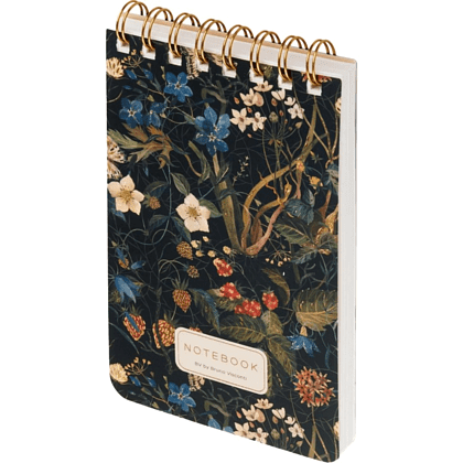 Блокнот "Flora. Лесные ягоды", В6, 100 листов, линейка, черный