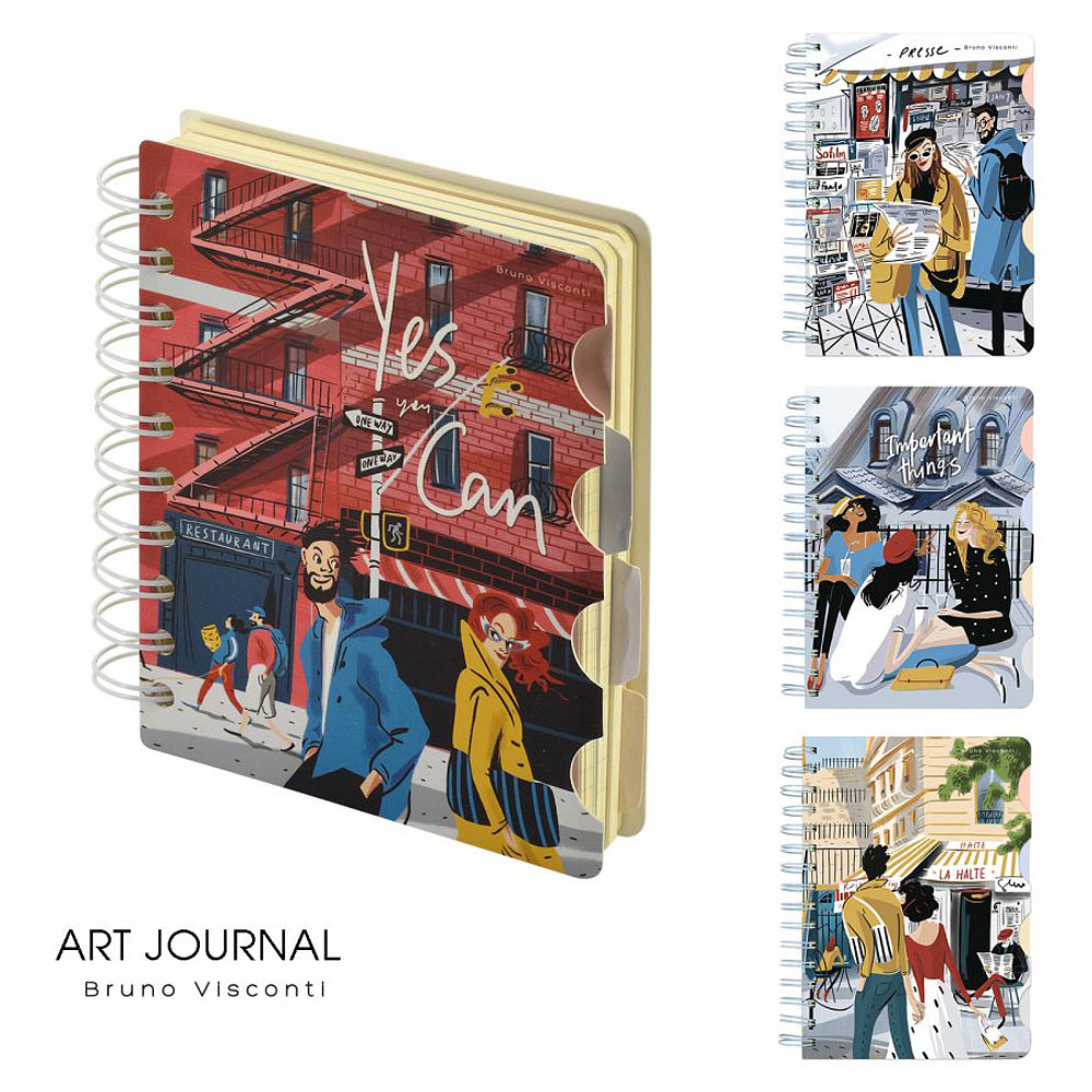 Блокнот "Art Journal", A5, 120 листов, клетка, линейка, точка, ассорти - 2