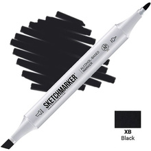 Маркер перманентный двусторонний "Sketchmarker", XB, черный