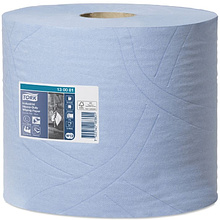 Протирочная бумага "Tork Premium" c центральной вытяжкой повышенной прочности, W1/W2, голубой (130081-50)