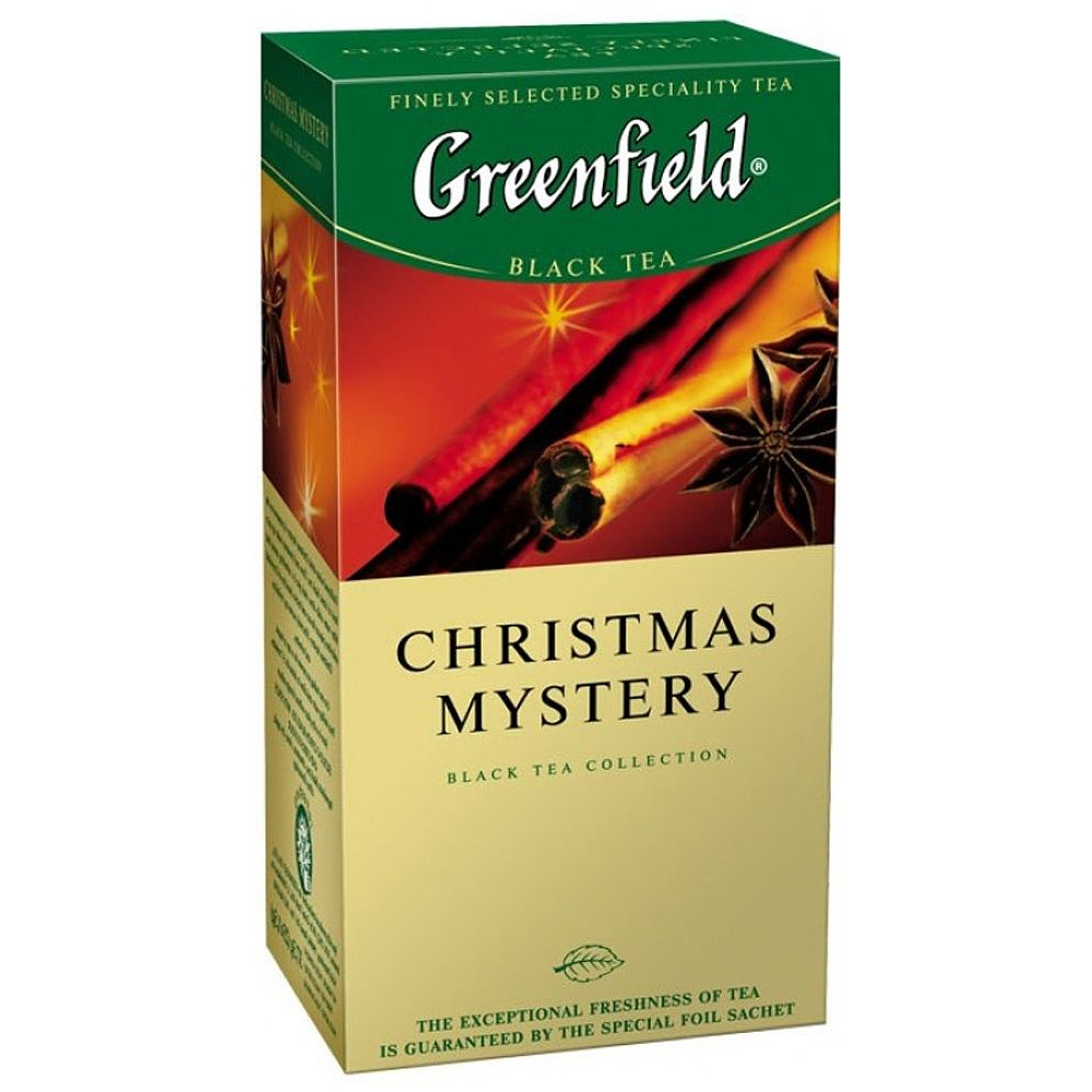 Чай "Greenfield" Christmas Mystery, 25 пакетиков x1.5 г, черный