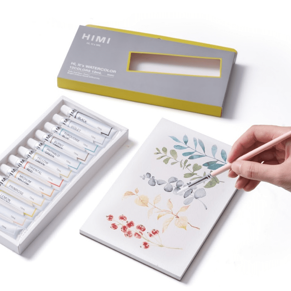 Краски акварельные "Himi Miya", 12 цветов, тубы - 6