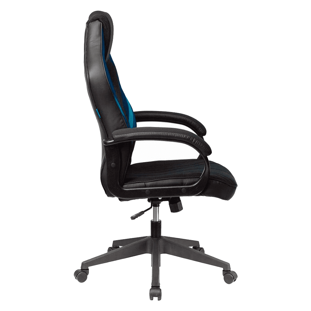 Кресло игровое "Zombie VIKING 3 AERO", текстиль/экокожа, пластик, черный, синий - 3