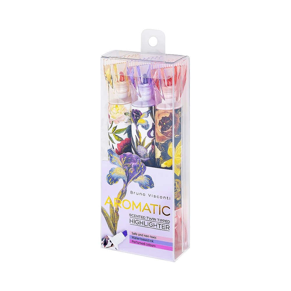 Набор маркеров текстовых “Flora”, 3 штуки, ассорти