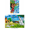 Раскраска по номерам на польском языке "Zagadkowe rysunki Disney - Rodzinne portrety" - 3