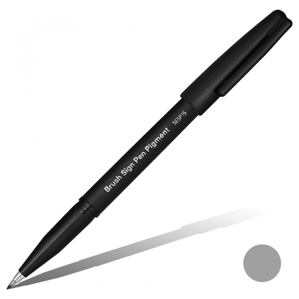 Маркер-кисть "Brush Sign Pen Pigment", серый