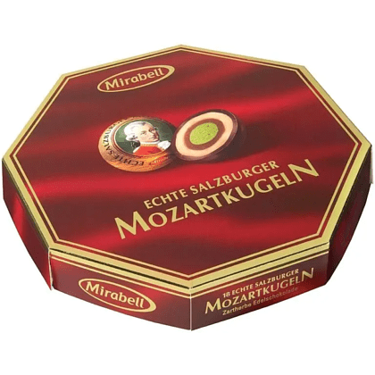 Конфеты "Mirabell Mozartkugeln", 100 гр, темный шоколад с начинкой из светлого и темного пралине и марципана
