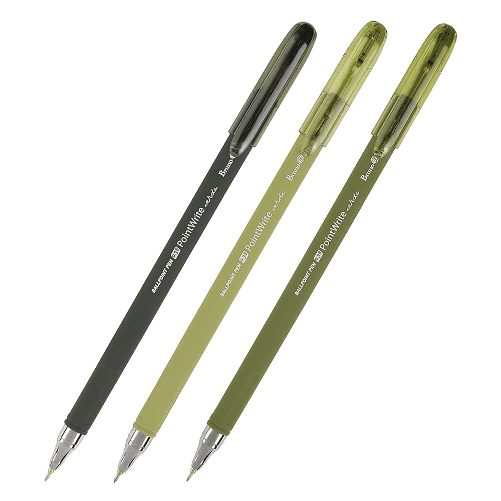 Ручка шариковая "PointWrite Verde", 0.38 мм., пластик, ассорти, синий