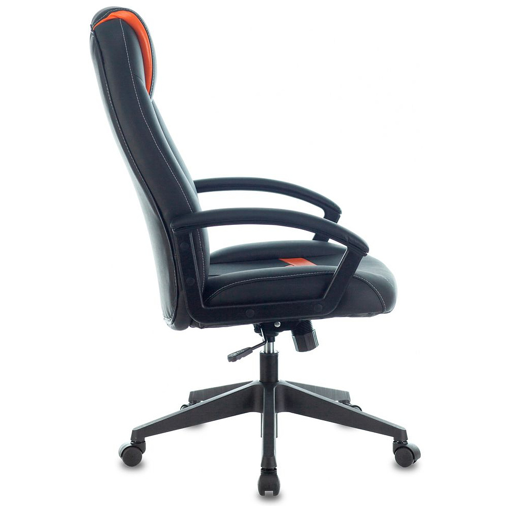 Кресло игровое Бюрократ "Zombie 8", экокожа, пластик, черный, оранжевый - 3