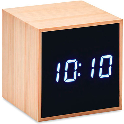 Часы-будильник LED настольные "Mara Clock", коричневый
