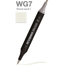 Маркер перманентный двусторонний "Sketchmarker Brush", WG7 теплый серый 7