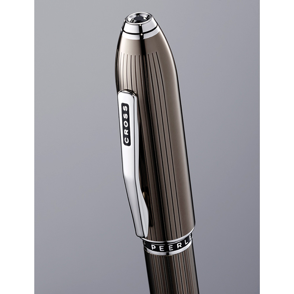 Ручка шариковая автоматическая Cross "Peerless Special-Edition London", 0.7 мм, серебристый, стерж. черный - 3