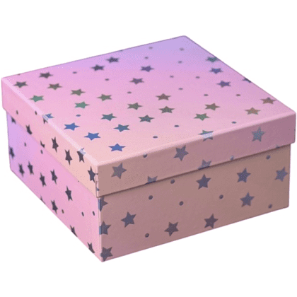 Коробка подарочная "Starry sky pink", 17х17х8 см, картон