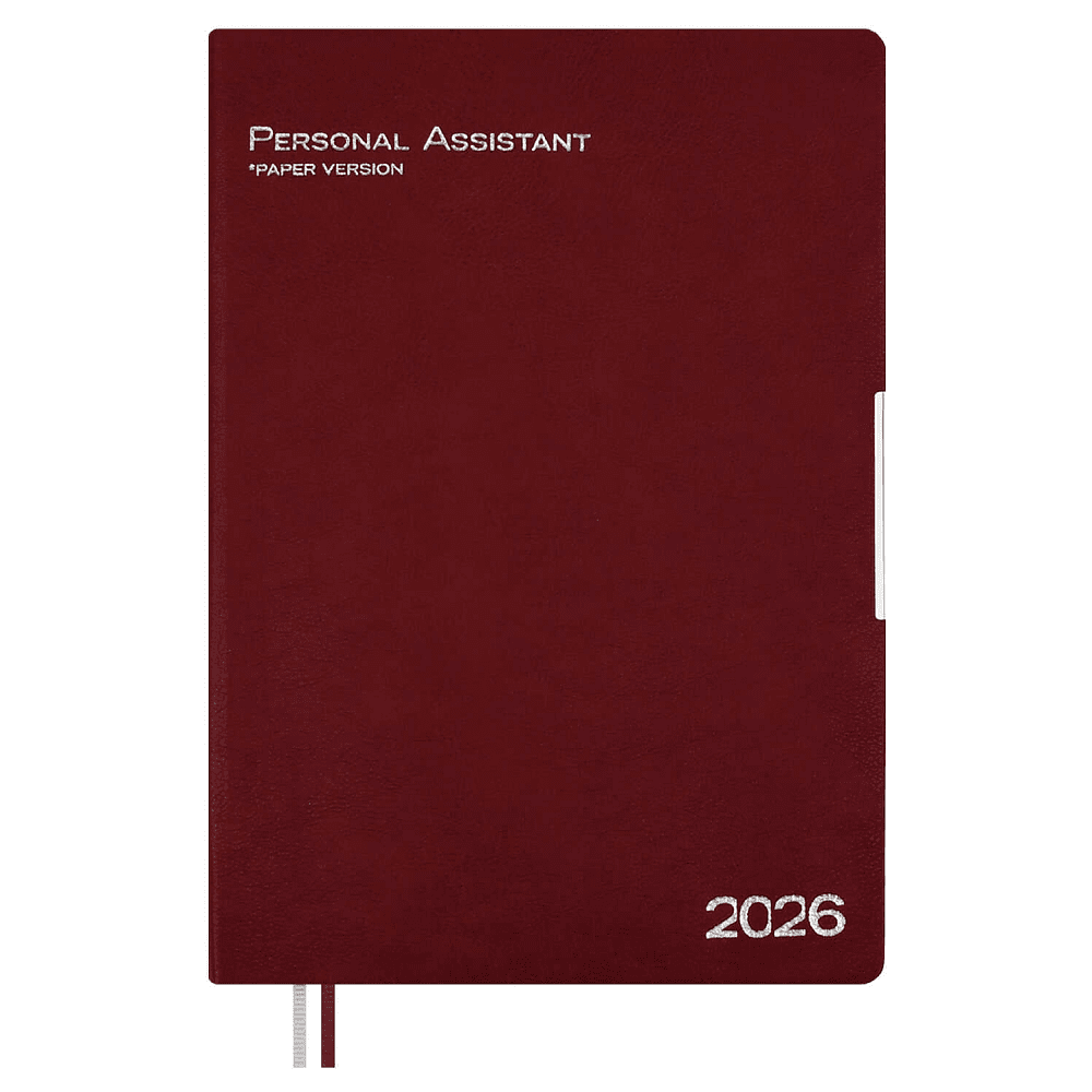 Ежедневник датированный "Шеврет глосс", А4, 240 страниц, бордовый, 2026