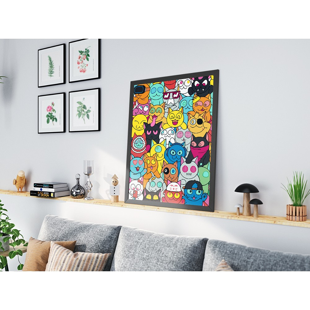 Картина по номерам "Граффити коты" - 4