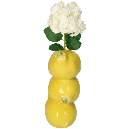 Ваза "Lemon", керамика, 20х9х11 см, желтый - 3