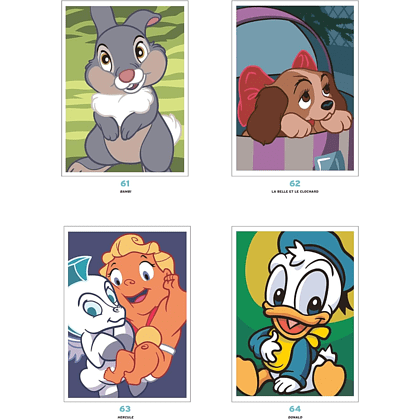 Раскраска по номерам на французском языке "Coloriages mystères Disney - Babies" - 5