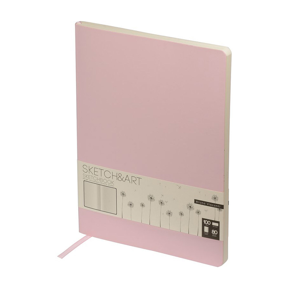 Скетчбук "Sketch&Art", 17.9x25 см, 100 г/м2, 80 листов, розовый - 2