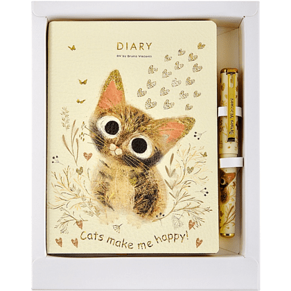 Набор ежедневник недатированный "Love me.Милый котик", А6, кожзам. + ручка  - 2