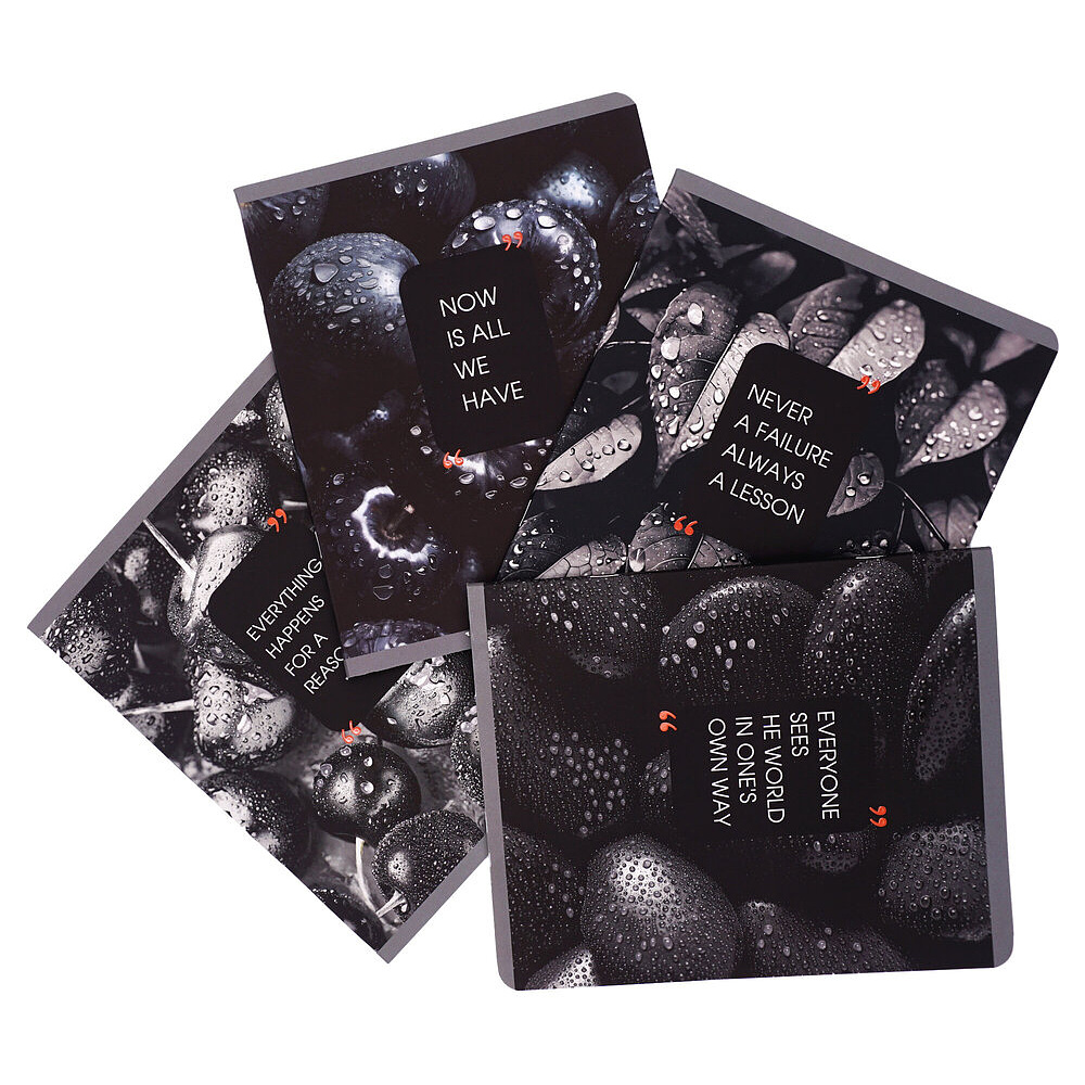 Тетрадь А5 "Natural Black" 48 листов, в клетку, ассорти - 3