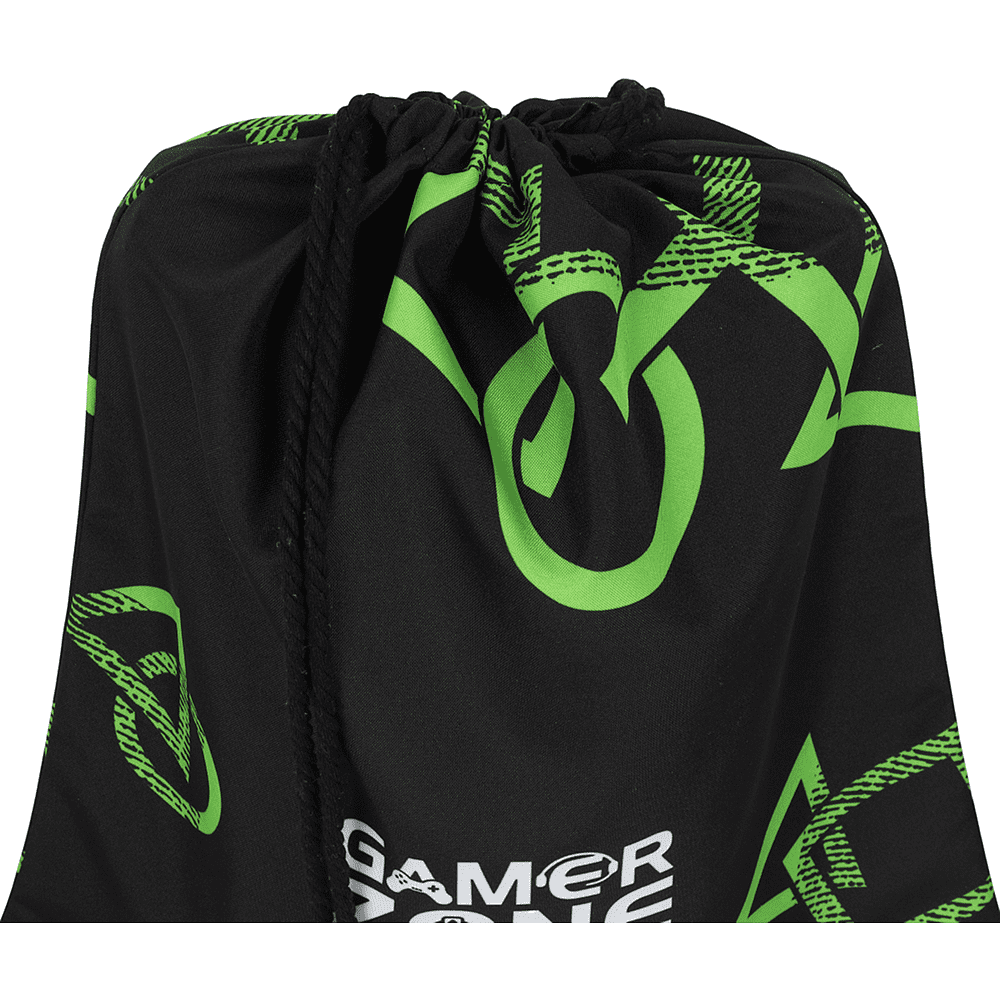 Мешок для обуви "Gamer zone", черный, зеленый - 3