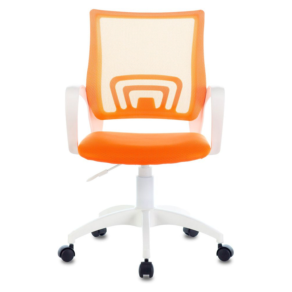Кресло Бюрократ "CH-W695NLT", пластик, ткань, оранжевый TW-38-3 TW-96-1  - 2