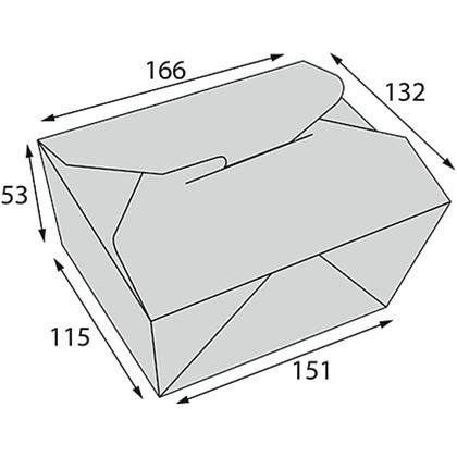Контейнер бумажный 900 мл, 166/151х132/115х53, 60 шт/упак, крафт - 3