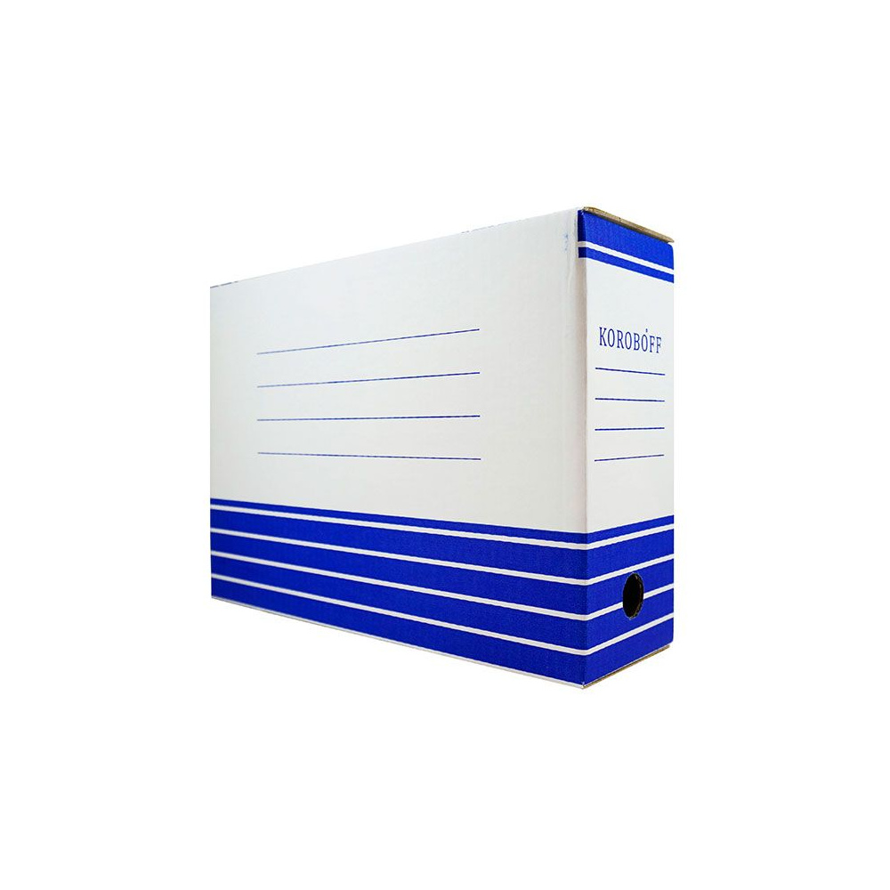 Коробка архивная "Koroboff", 100x322x240 мм, синий - 2