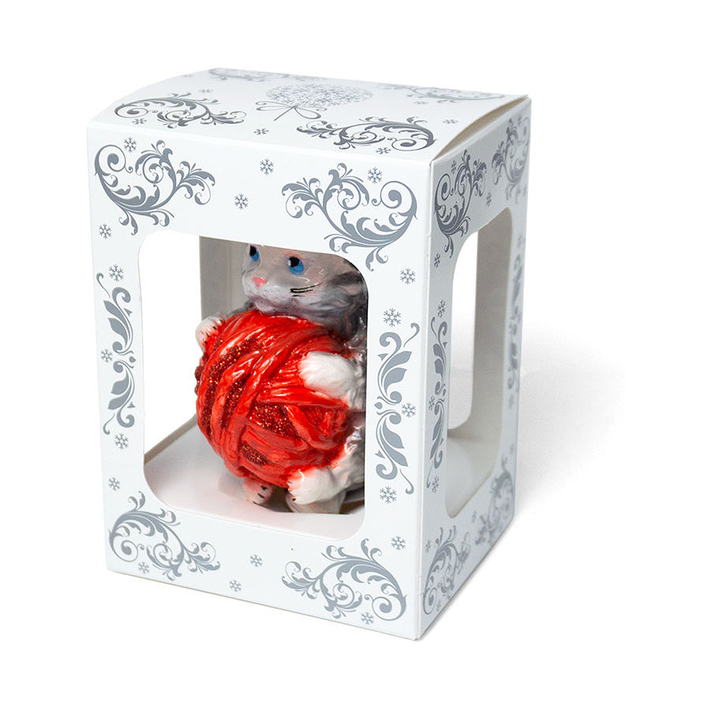 Украшение елочное "Котенок с клубочком", разноцветный - 3