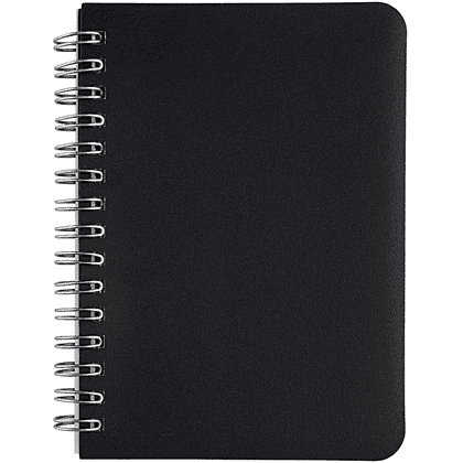 Блокнот "xPro", А6, 80 листов, клетка, спираль сбоку, черный