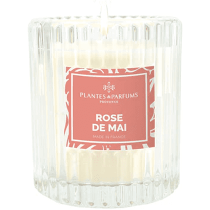 Свеча ароматическая PLANTES&PARFUMS "Rose de Mai", 180 гр., подарочная упаковка