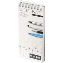 Скетчбук "Sketch&Art", 10.5х22 см , 170 г/м2, 80 листов, на спирали