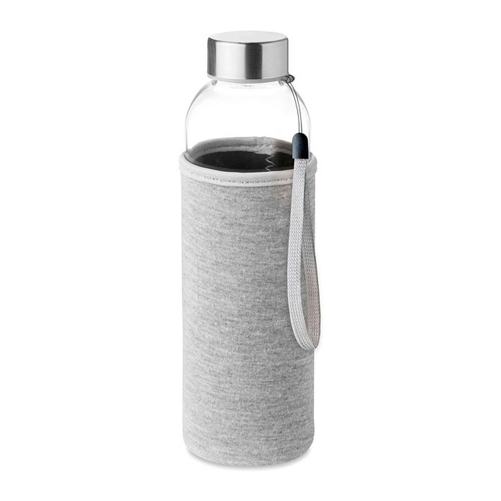 Бутылка для воды "Utah glass", стекло, металл, 500 мл, серый