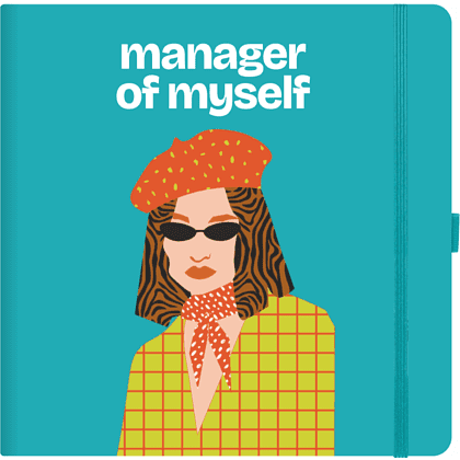 Скетчбук "Manager of myself", 12х12 см, 140 г/м2, 80 л, изумрудный