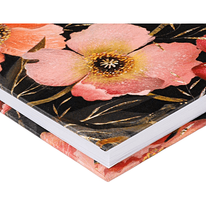Блокнот "Flora. Pink Blossom", A6, 80 листов, клетка, черный, розовый - 3