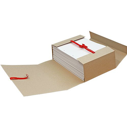 Папка для бумаг с завязками, 100 мм, 4 завязки, крафт - 2