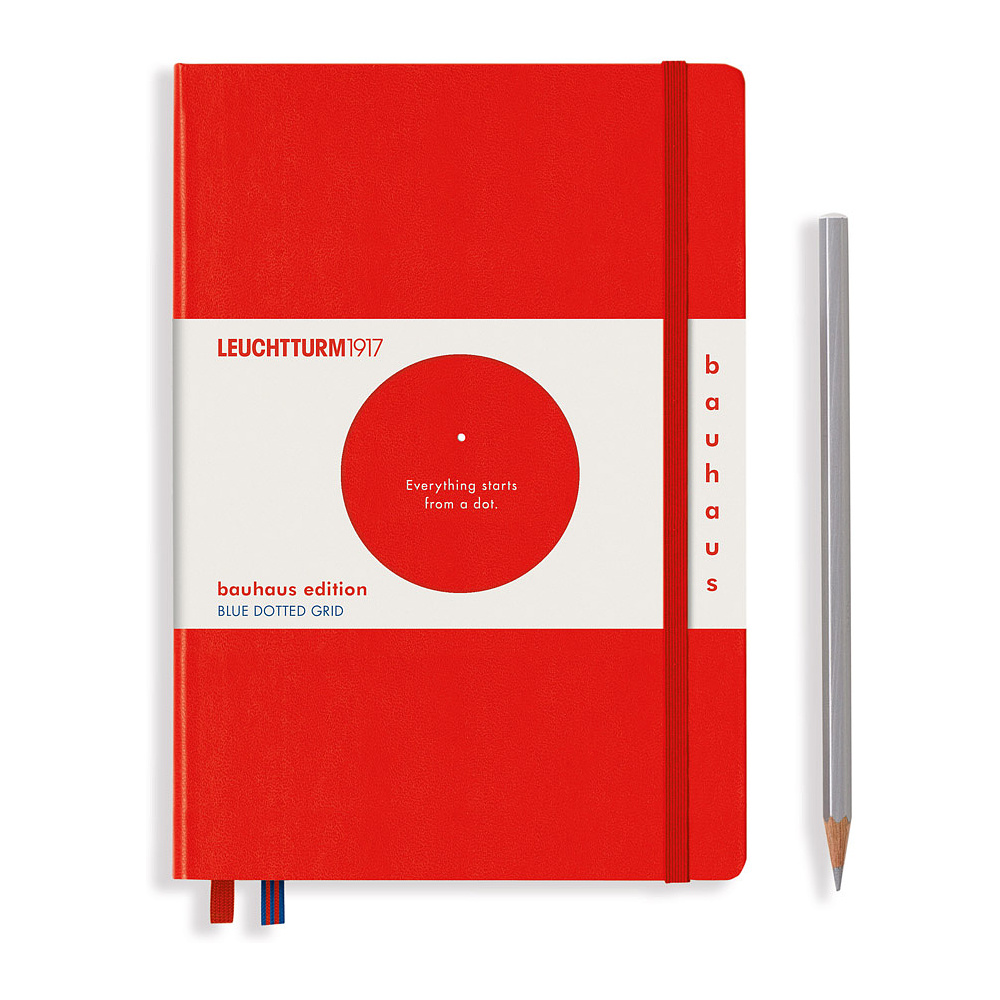 Блокнот "Leuchtturm1917. Bauhaus Edition", А5, 125 листов, точка, красный