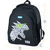 Рюкзак школьный "Cool dino", черный, серый - 2