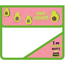 Папка для тетрадей "Super Avocado", А5, на липучке, пластик, зеленый, розовый