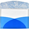 Папка-конверт на кнопке "Голубые листья", А4, голубой - 5