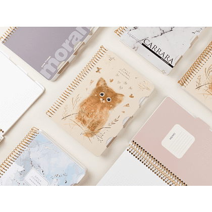 Книга записная "Love me", A5, 200 листов, клетка, линейка, точка, бежевый - 7