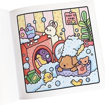 Раскраска на английском языке "Cozy Cuties. Cute and Comfy Colouring Book", Coco Wyo - 4